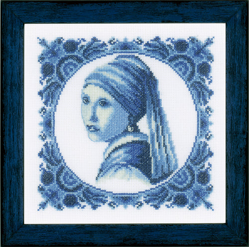 Counted Cross Stitch Kit: Girl with a Pearl