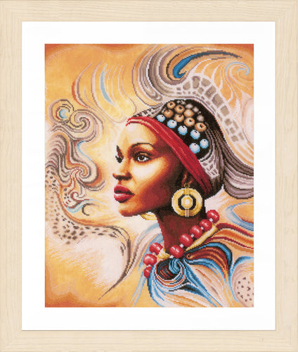 Counted Cross Stitch Kit: Mother Africa by LANARTE