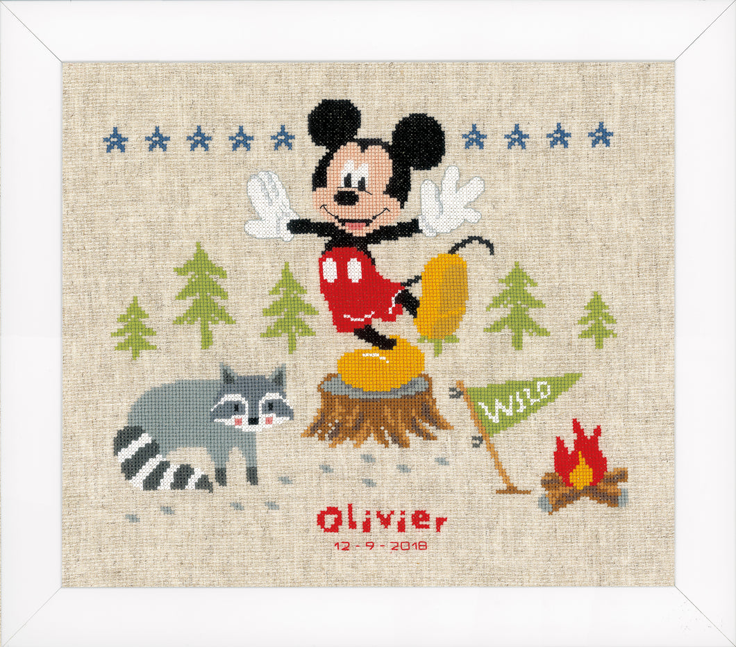 Counted Cross Stitch Kit: Birth Record: Disney: A Woodsy Adventure