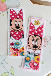 Counted Cross Stitch Kit: Bookmark: Disney: Minnie Daydreaming: Set of 2