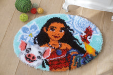 Load image into Gallery viewer, Latch Hook Kit: Shaped Rug: Disney: Moana