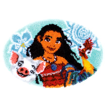 Load image into Gallery viewer, Latch Hook Kit: Shaped Rug: Disney: Moana