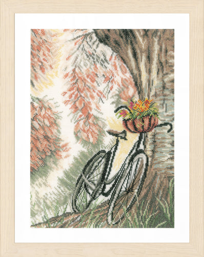 Counted Cross Stitch Kit: Bike & Flower Basket