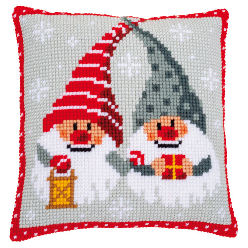 Cross Stitch Kit: Cushion: Christmas Gnomes