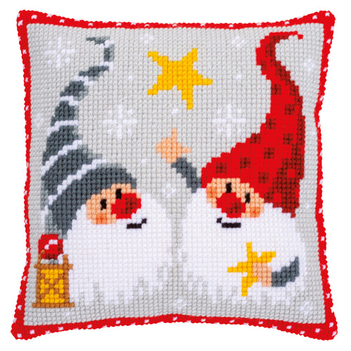 Cross Stitch Kit: Cushion: Christmas Gnomes