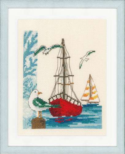 Counted Cross Stitch Kit: Sailboat