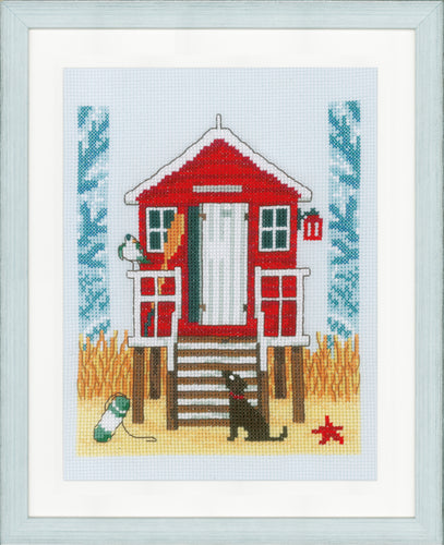 Counted Cross Stitch Kit: Beach Cabin