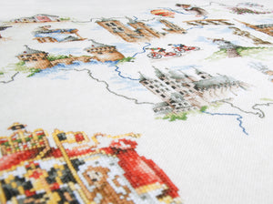 Counted Cross Stitch Kit: Map of Belgium