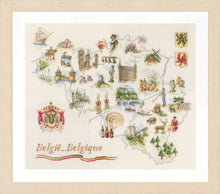 Load image into Gallery viewer, Counted Cross Stitch Kit: Map of Belgium