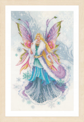 Counted Cross Stitch Kit: Fantasy Winter Elf Fairy (Linen) by LANARTE