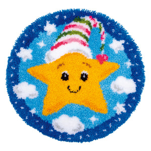 Latch Hook Kit: Shaped Rug: Little Star