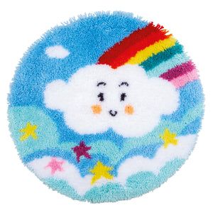 Latch Hook Kit: Shaped Rug: Little Rainbow Cloud