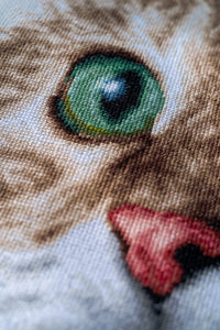 A Counted Cross Stitch Kit: Neighbourhood Meeting - bird table feeding station by Lanarte