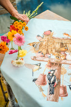 Load image into Gallery viewer, Counted Cross Stitch Kit: Neighbourhood Meeting - bird table feeding station by Lanarte