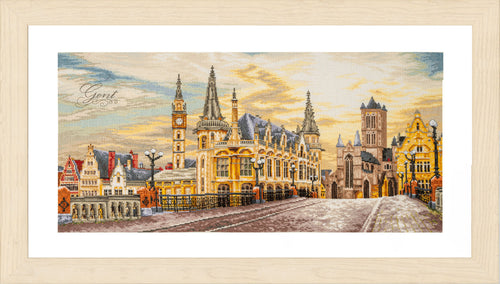Counted Cross Stitch Kit: City View of Ghent by Lanarte