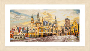 Counted Cross Stitch Kit: City View of Ghent by Lanarte