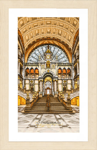 Counted Cross Stitch Kit: Antwerp Central Station by Lanarte