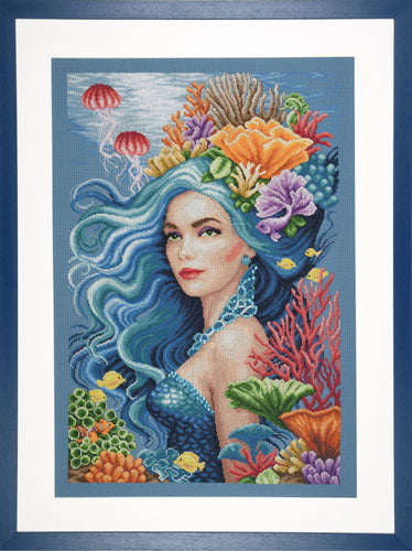 Counted Cross Stitch Kit: Beauty of the Sea: Evenweave by Lanarte