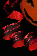 Load image into Gallery viewer, Full Roll Ribbon: Happy Halloween: 20m x 25mm: Orange