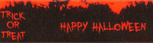 Load image into Gallery viewer, Full Roll Ribbon: Happy Halloween: 20m x 25mm: Orange