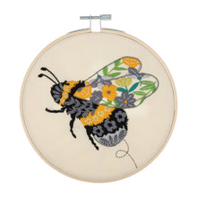 Load image into Gallery viewer, Embroidery Kit with Hoop: Floral Bee