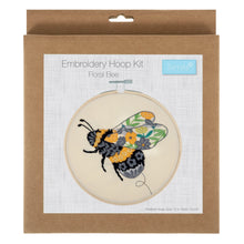 Load image into Gallery viewer, Embroidery Kit with Hoop: Floral Bee