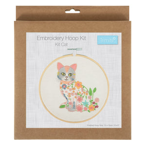 Embroidery Kit with Hoop: Cat