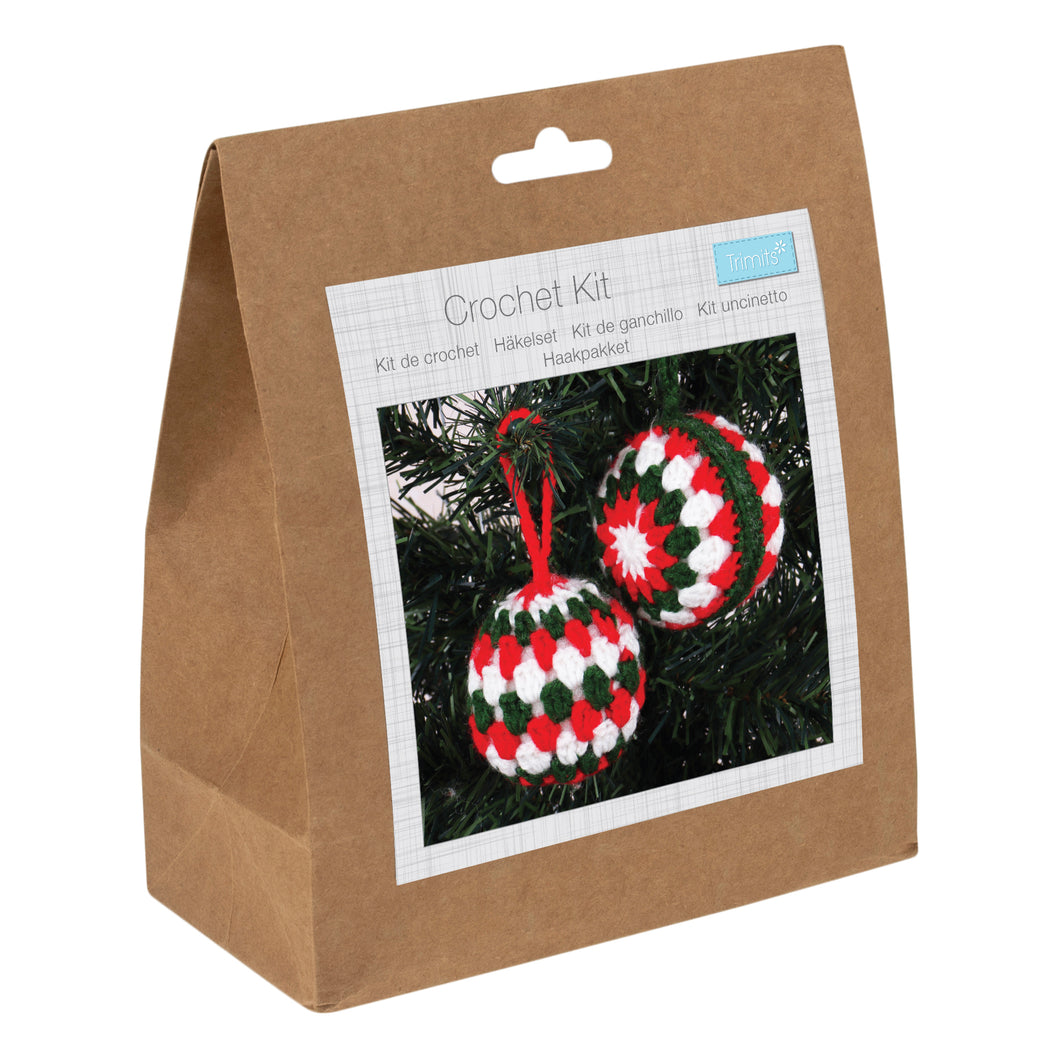 Crochet Kit: Baubles for the Christmas tree, Festive