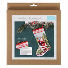 Load image into Gallery viewer, Half Stitch Tapestry Kit Stocking Father Christmas can be personalised with any name up to 11 characters