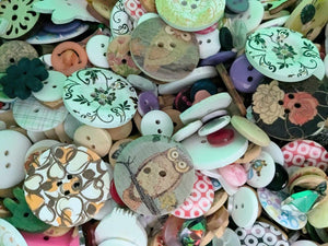 Pack of Random Assorted Mixed Buttons all shapes and sizes.