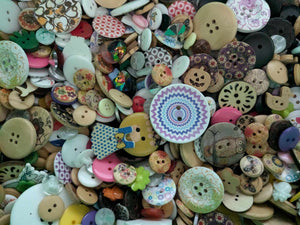 Pack of Random Assorted Mixed Buttons all shapes and sizes.