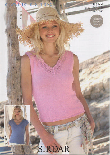 Knitting pattern sirdar 9158 Tops