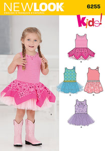 New Look 6255 Toddlers' Dress with Knit Bodice sewing pattern