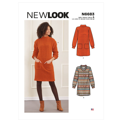 New Look Jumper Dresses Sewing Pattern 6683