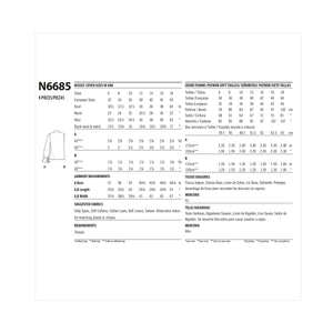 New Look Misses Tops Sewing Pattern 6685