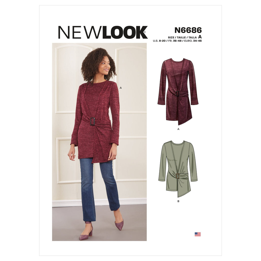 New Look Misses Top or Tunic Sewing Pattern 6686