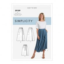Load image into Gallery viewer, Simplicity Sewing Pattern S9109 Misses&#39; Wrap Skirts Easy