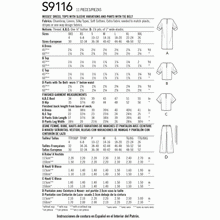 Load image into Gallery viewer, Simplicity Sewing Pattern S9116 Misses&#39; Dress, Tops &amp; Trousers With Tie Belt