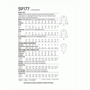 Simplicity Sewing Pattern S9177 Misses' Tops