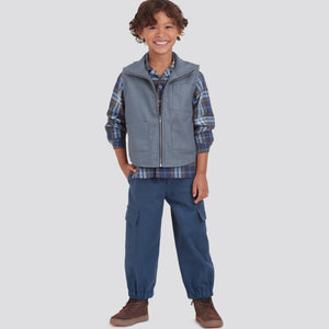 Simplicity Sewing Pattern S9201 Children's and Boys' Shirt, waistcoat and Pull-On Trousers